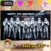 Stormtrooper Birthday Banner | Star Wars Party Backdrop 2 Stormtrooper Birthday Banner | Star Wars Party Backdrop