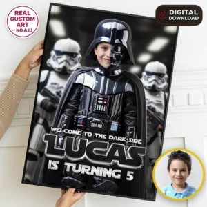 Darth Vader Welcome Sign | Star Wars Birthday Poster