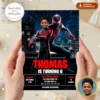 Miles Morales Birthday Invite | Spiderman Party Invitation 3 Miles Morales Birthday Invite | Spiderman Party Invite