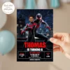 Miles Morales Birthday Invite | Spiderman Party Invitation 5 Miles Morales Birthday Invite | Spiderman Party Invite