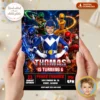 Power Rangers Photo Invitation | Power Rangers Party Invite 6 Power Rangers Photo Invitation | Power Rangers Party Invite
