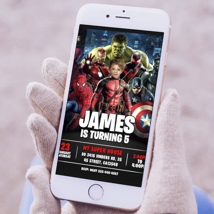 Custom Deadpool Party Invitation | Deadpool Birthday Invite