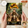 Epic Dinosaur Party Invitation | Custom Dinosaur Photo Invite 3 Epic Dinosaur Party Invitation | Custom Dinosaur Photo Invite