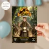Epic Dinosaur Party Invitation | Custom Dinosaur Photo Invite 4 Epic Dinosaur Party Invitation | Custom Dinosaur Photo Invite