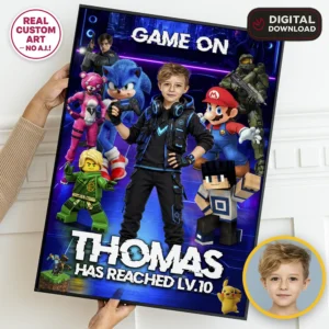 Gamer Party Welcome Sign | Game Truck Birthday Decoration