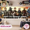Mandalorian and Grogu Party Banner | Star Wars Party Backdrop 6x2 2 Mandalorian and Grogu Party Banner | Star Wars Party Backdrop 6x2