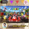 Mario Kart Birthday Banner | Custom Mario Kart Backdrop 2 Mario Kart Birthday Banner | Custom Mario Kart Backdrop