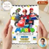 Mario Kart Birthday Invite | Mario Kart Photo Invitation 3 Mario Kart Birthday Invite | Mario Kart Photo Invitation