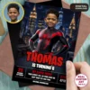 Custom Spiderman Morales Invite | Miles Morales Party Invitation
