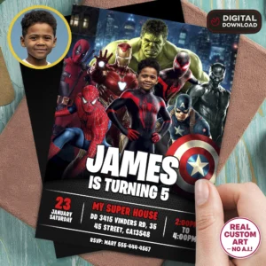 Spiderman Morales Invite | Superhero Party Invitation