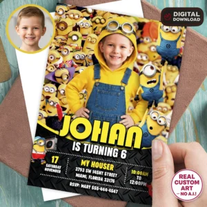 Minions Birthday Invitation | Custom Minions Party Invite