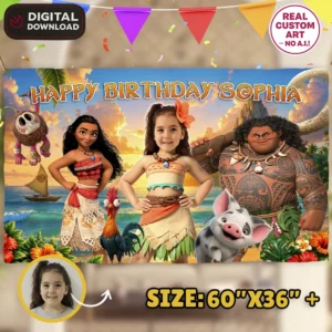 Moana Birthday Party Banner | Moana Party Decoration