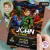 Custom Ninjago Birthday Invitation | Lego Ninjago Photo Invite 3 Custom Ninjago Birthday Invitation | Lego Ninjago Photo Invite