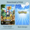 Pokemon Birthday Invitation | Custom Pokemon Party Invite 5 pokemon birthday invitation