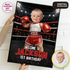 Round One Party Welcome Sign | First Round Birthday Decoration