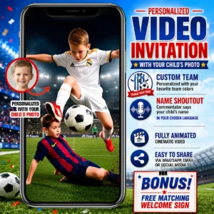 Soccer Animated Video Invitation | Soccer Birthday Party Invite