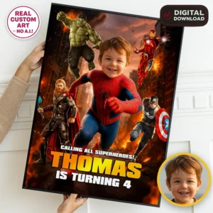 Spiderman Photo Welcome Sign | Custom Spiderman Party Decor