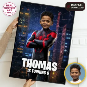 Morales Birthday Welcome Sign | Custom Spiderman Party Poster