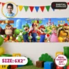 Super Mario Photo Banner | Super Mario Party Backdrop 6×2 2 Super Mario Photo Banner | Super Mario Party Backdrop 6×2
