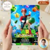 Super Mario Galaxy Party Invite | Super Mario Photo Invitation 3 Super Mario Galaxy Party Invite | Super Mario Photo Invitation
