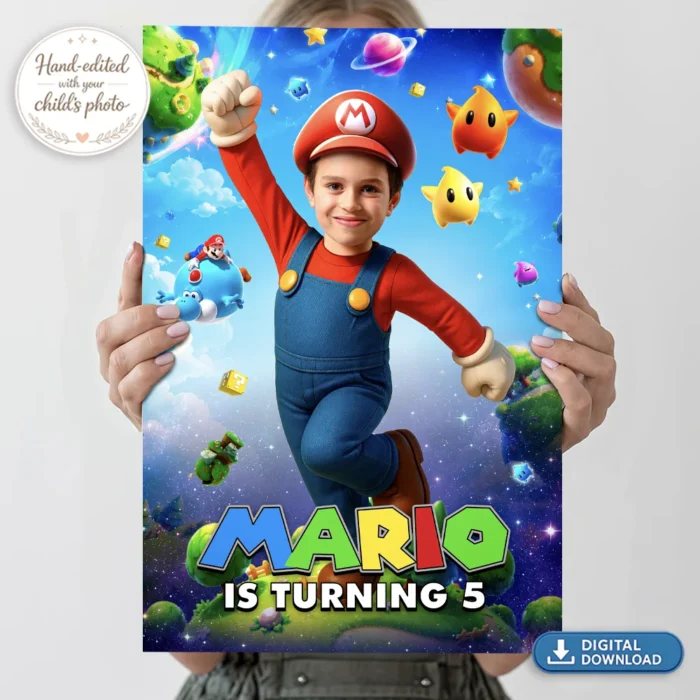 Super Mario Photo Welcome Sign | Super Mario Party Poster