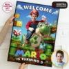 Super Mario Birthday Welcome Sign | Custom Super Mario Party Poster