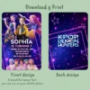 KPop Demon Hunters Birthday Invitation | Personalized Photo Invite 3 KPop Demon Hunters Birthday