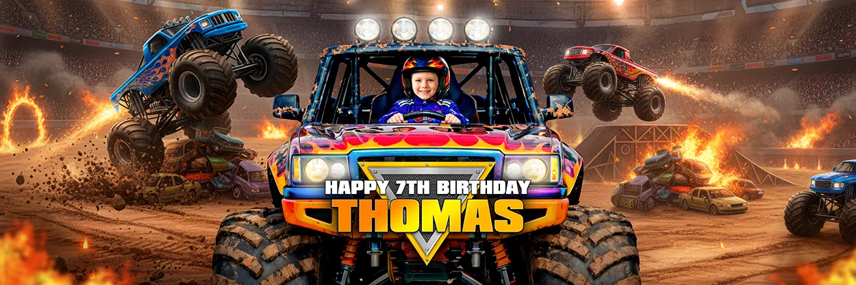 Birthday video invitation with an energetic action theme